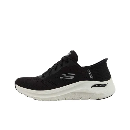 Skechers ARCH FIT 2,0 Устойчивые к истиранию Низкие Беговые кроссовки Женские Черные