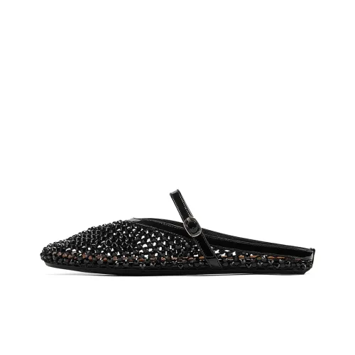 GG CC Череп Устойчивый к абразиву Рыболовная сеть Домашние тапочки Женские Черный