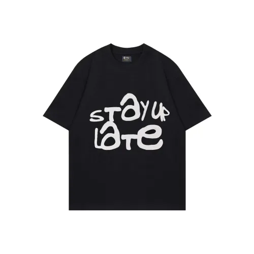 STAY UP LATE T-Shirt Унисекс Черный