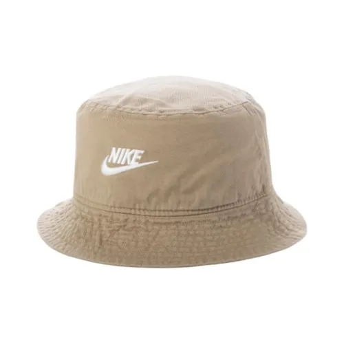 Nike Выстиранный хлопок Cotton Bucket Hats Унисекс Хаки