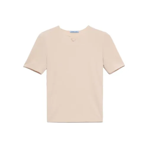 PRADA FW25 Стандартная рубашка T женская бежевая
