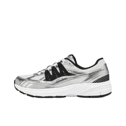 Skechers Modern Comfort Устойчивый к истиранию Дышащий Низкий Топ Повседневная обувь Женская Серебряный