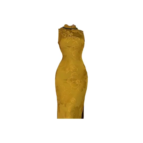 EFCR Желтый Женские Ципао