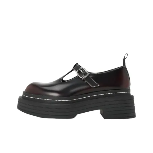 CHARLES KEITH T Bar Грубый каблук Туфли Мэри Джейн Женские