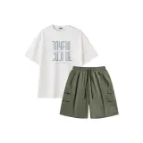 [2 пачки] Белый (Ma Loop Буква) + Пальмовый зеленый (Ma Loop Буква на передней части левой стороны низа штанов)