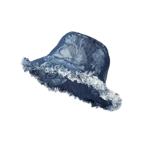 FENDI Cotton Denim Bucket Hats Women's Blue