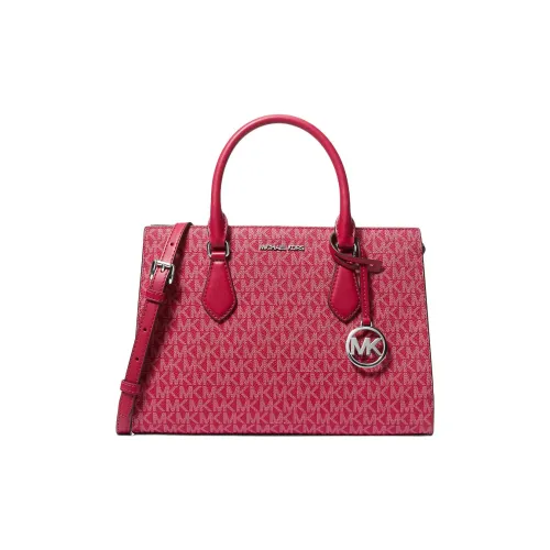 MICHAEL KORS SHEILA Покрытый холст Сумка через плечо Сумка среднего размера Женская Розово-красная