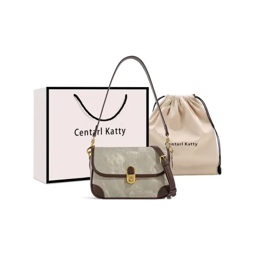 CentarlKatty ПУ (полиуретан) Сумка через плечо Стандартная Женская Серый Зеленый и Кофейный