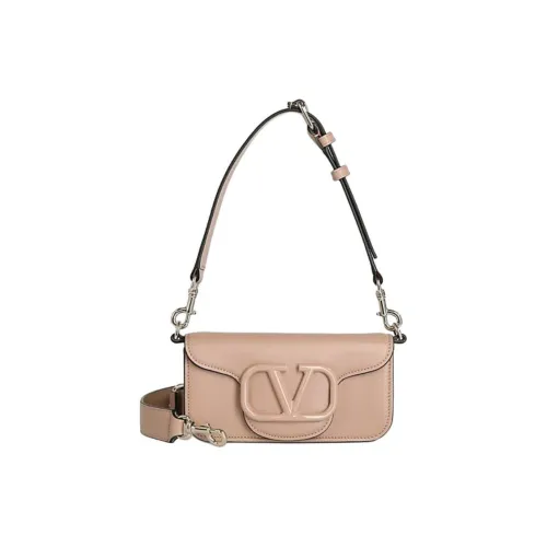 Valentino Сумка через плечо из коровьей кожи женская розово-бежевая