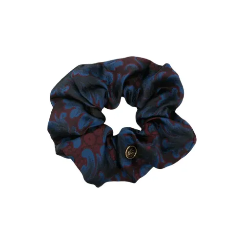 ETRO Полиэстер Шелк Сплав Резинка для волос Женская Синяя