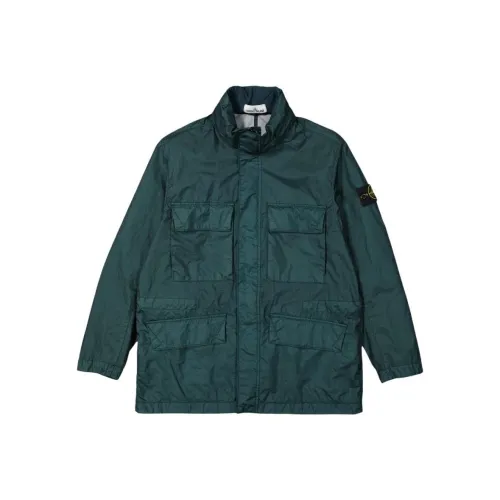 Stone Island Темно-зеленый Мужской Куртки