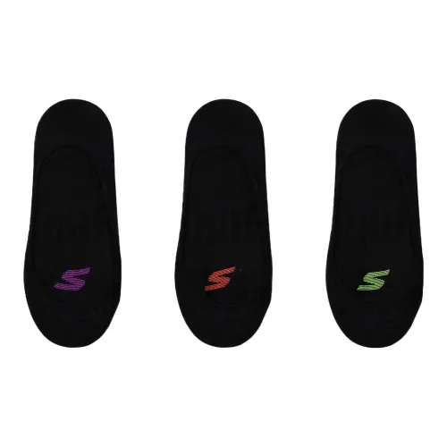 Skechers 3 шт Черный BLAK Женские No Show Носки