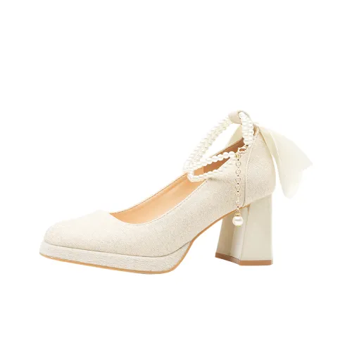 GOSO Грубый каблук Высокие каблуки Женские Абрикос