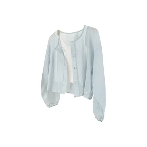 TOUCH Светло-синий Женское короткое пальто