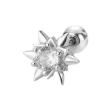 Шестиконечная звезда Ultra-Sparkle Серьги-гвоздики (Белый, 1 упаковка)