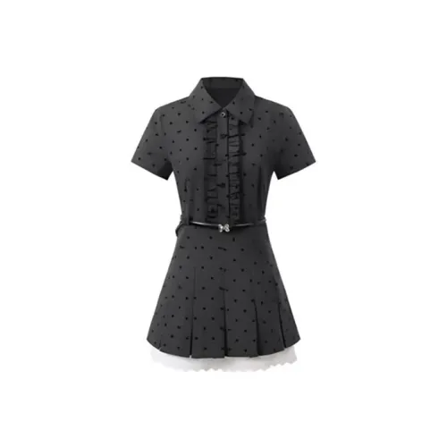 TIBINB Короткий рукав Платье Женское