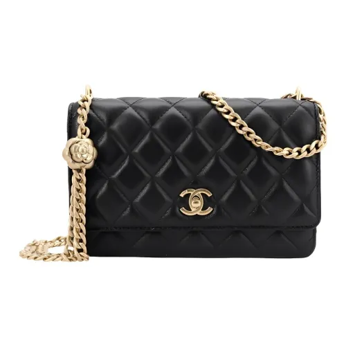 CHANEL Classic Flap CF Lambskin Crossbody Mini Women's Black