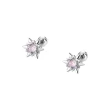 Шестиконечная звезда Ultra-Блестящие Серьги-гвоздики (Розовый, 1 пара)