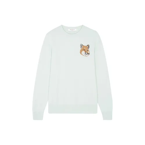 Maison Kitsune Пыльно-голубой Мужской Свитеры