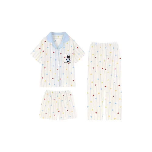 QIAOYUN Little Черная Кошка Женские Пижамные Комплекты