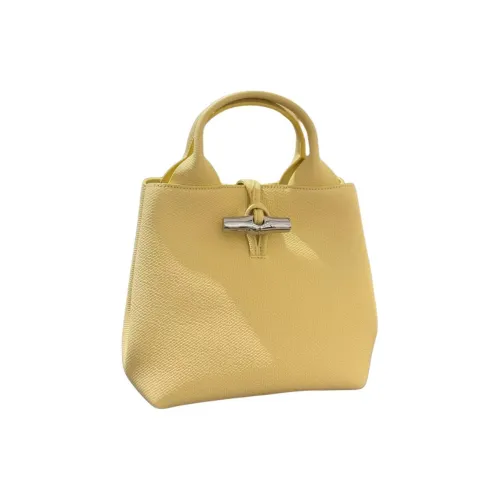 LONGCHAMP Le Roseau Коровья кожа Сумка Маленькая Женская Желтая