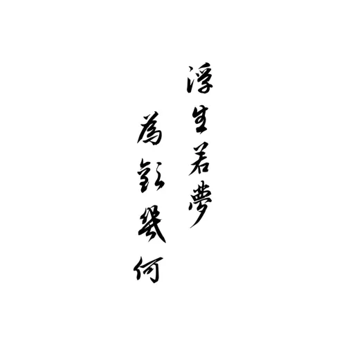 LIEJI Calligraphy Xin VI Травяной Tattoo Стикер