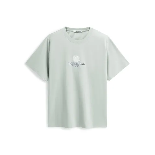 PEACEBIRD MEN Охлаждающий Высокий Нить Графская Вышивка Короткий Рукав Т-Рубашка Мужская