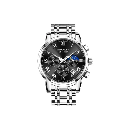 GUANQIN CK Collection Кварцевый механизм ремешок из нержавеющей стали мужские часы серый циферблат