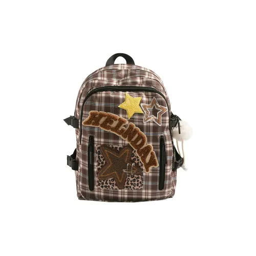 Parker Bear Нейлоновый рюкзак унисекс коричневый красный леопардовый принт