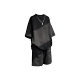 [Круглый вырез, Жаккард] Черный