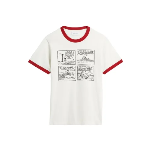 COACH X PEANUTS SS25 T-Shirt Унисекс Кремово-белый