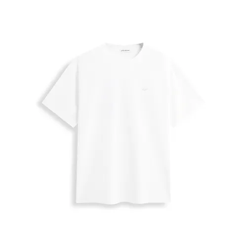 PEACEBIRD MEN Спина с принтом белый укороченный рукав мужская рубашка