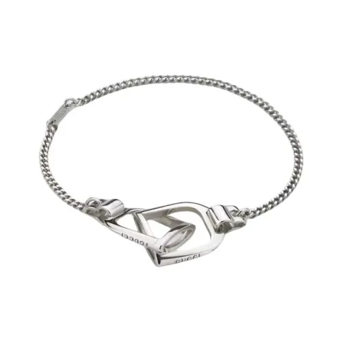 GUCCI 925 стерлинговое серебро Браслеты Унисекс Серебряный