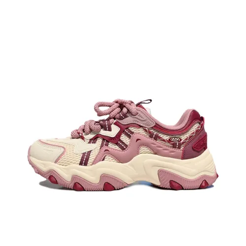 LINING Cat's Claw Lite 2 Устойчивый к истиранию Дышащий Низкий Топ Casual Женский Бежевый Розовый