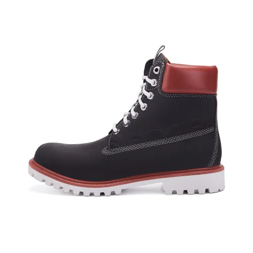 SLEADER Vintage Workwear Series Ботинки Martin Burgundy Dark Gray Men's
