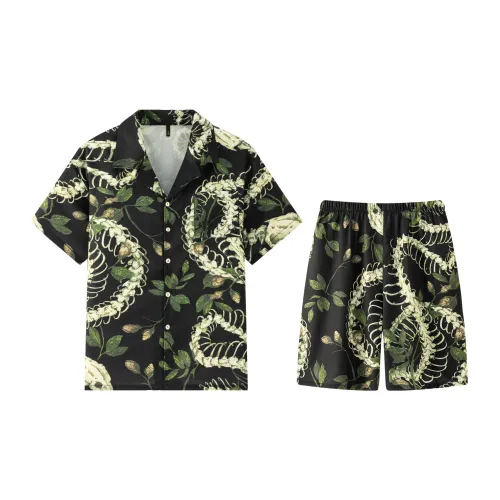 Gongdie Черный Зеленый Мужской Пижамный Комплект