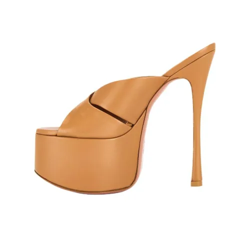 AMINA MUADDI Rubber Slide Тапочки Женские Коричневый