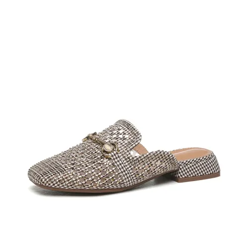 Golden Silk Rabbit Устойчивый к истиранию Быстросохнущие Домашние тапочки Женские Золотой