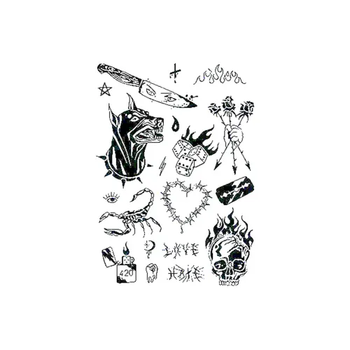 LIEJI Модный и Крутой План Травяной Татуировочный Наклейка