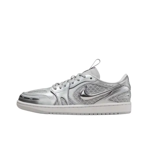 Jordan Air Jordan 1 Винтажные баскетбольные кроссовки Low Топ Серебристо-серый Женские