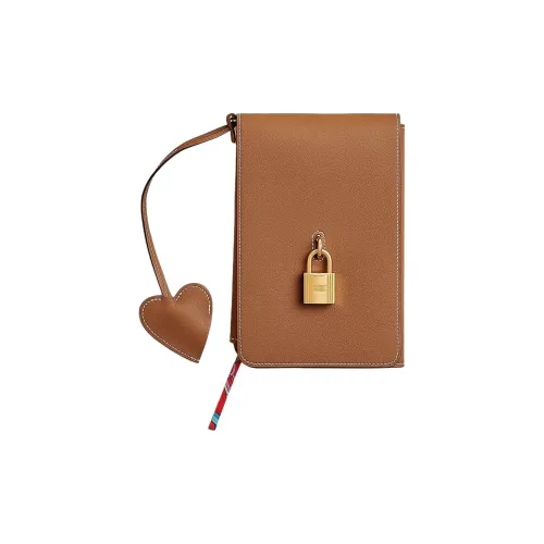 HERMES Swift Телячья кожа Защитный чехол Унисекс Золото Дерево Мел