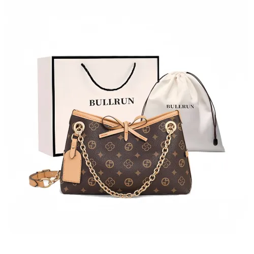 Bullrun Сумка через плечо из синтетической кожи женская кофейного цвета