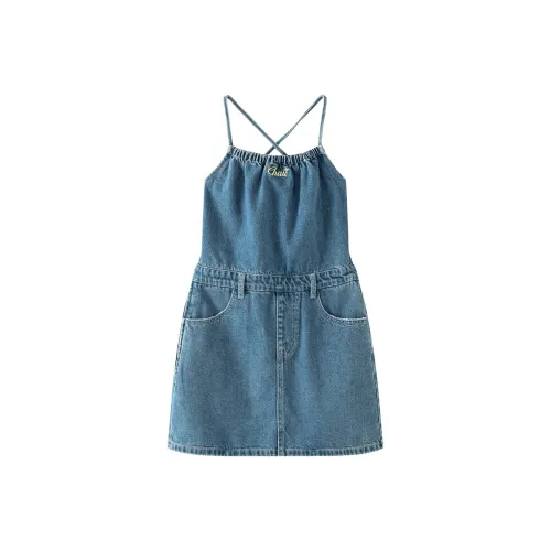 CHUU Средний джинсовый синий Женские Слиплатья