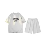 Белый Фотиния Серый (Белый Фотиния Серый Топ + Цветочный Белый Фотиния Серый Шорты)