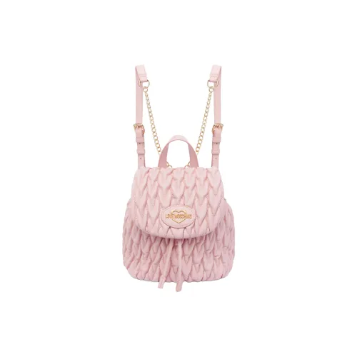 LOVE MOSCHINO ПУ (полиуретан) Волокно Рюкзак Женские Розовый