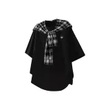 Чёрный + Чёрный Белый Шаль