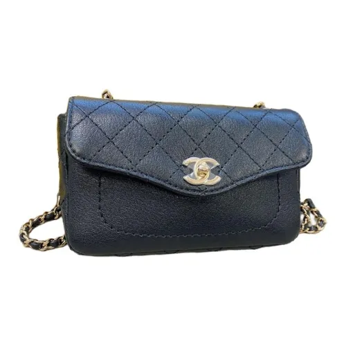 CHANEL Телячья кожа Сумка через плечо Сумка на плечо Мини Женская Черная