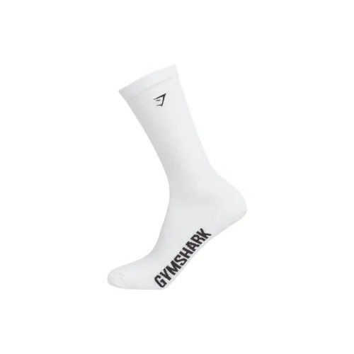 GYMSHARK 1 шт Белый Унисекс MID Носки до икры