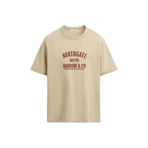 ZARA Коричневые Мужские T-рубашки