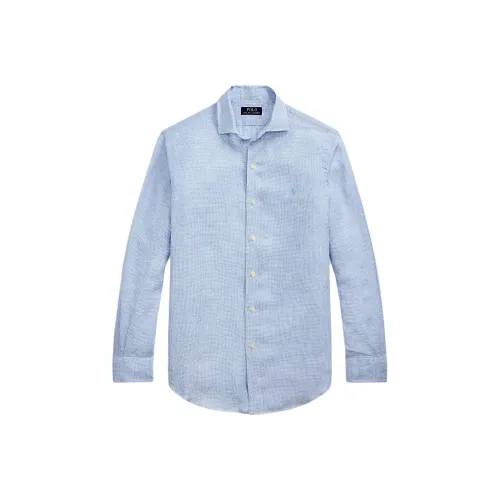 Polo Ralph Lauren Рубашка Мужская Синяя Белая